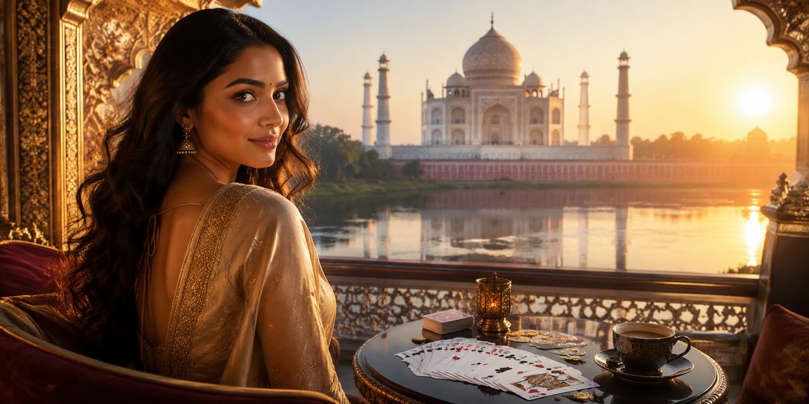 Player enjoying rummy games in Agra